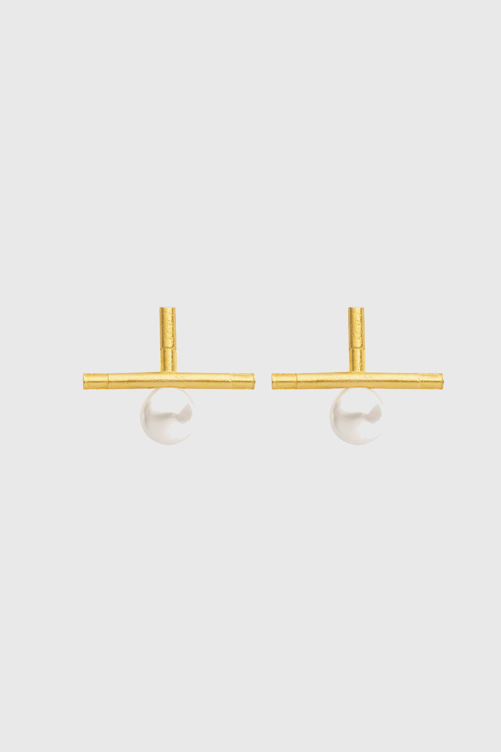 Pearl Gold T Earring XS