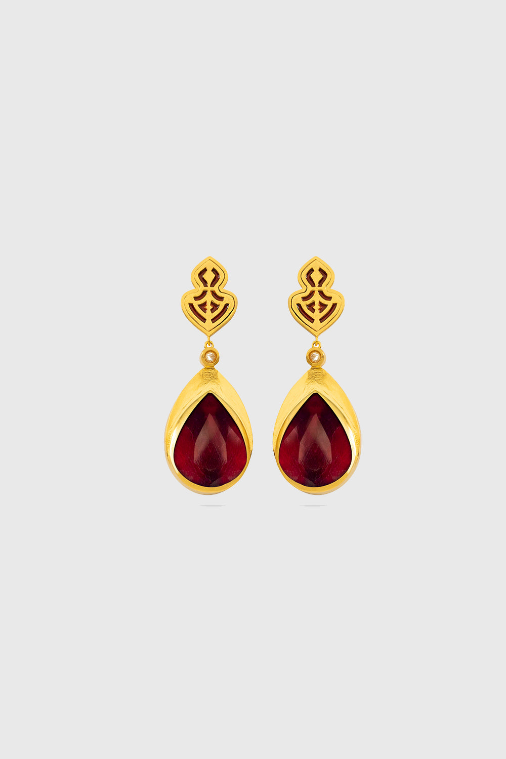 Ruby Gold Earring