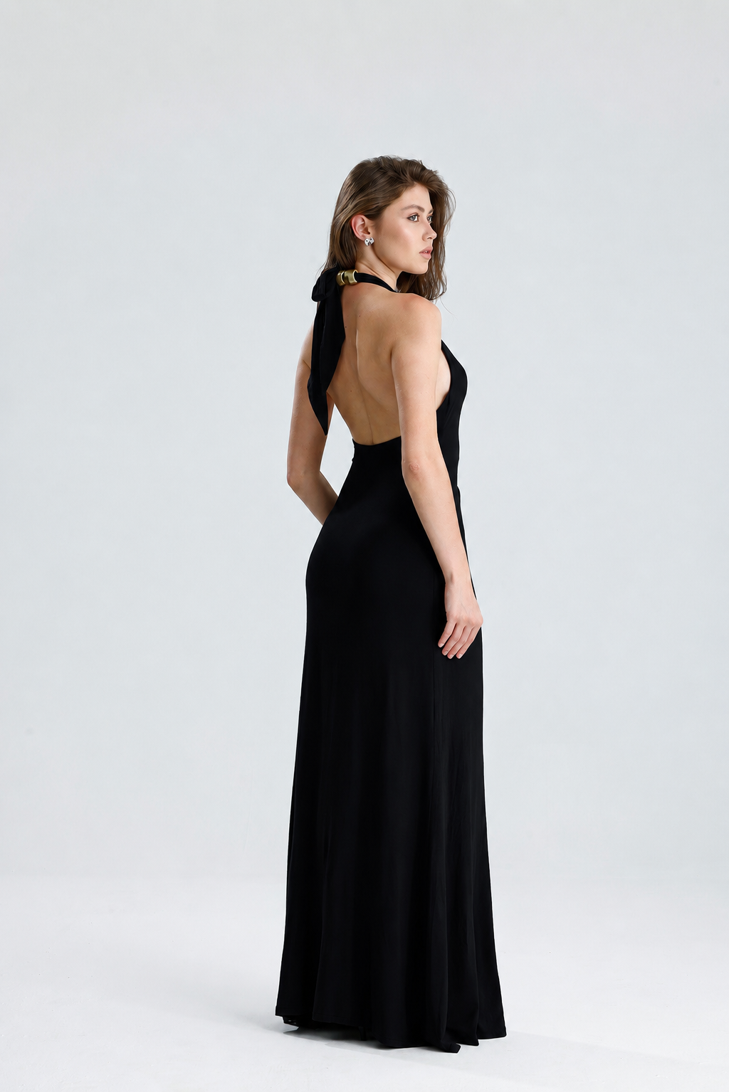 Valentina Siyah Maxi Elbise