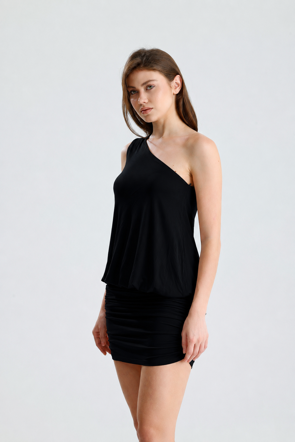 Celeste Siyah Mini Elbise