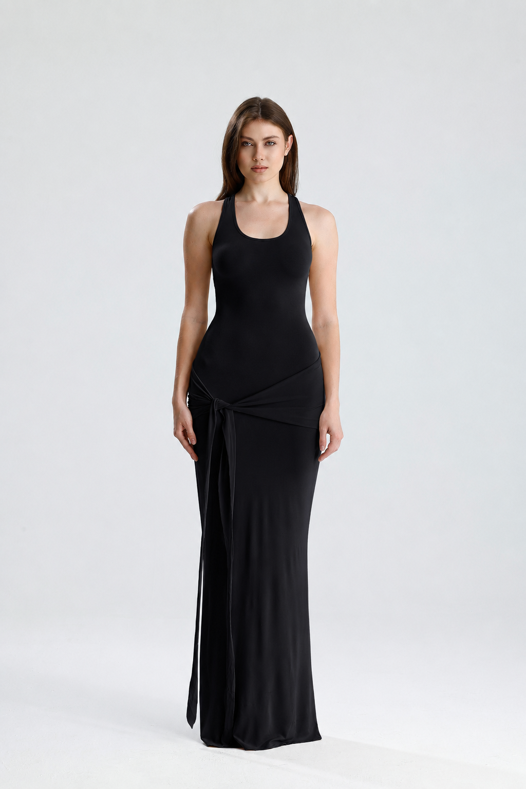 Emilia Siyah Maxi Elbise