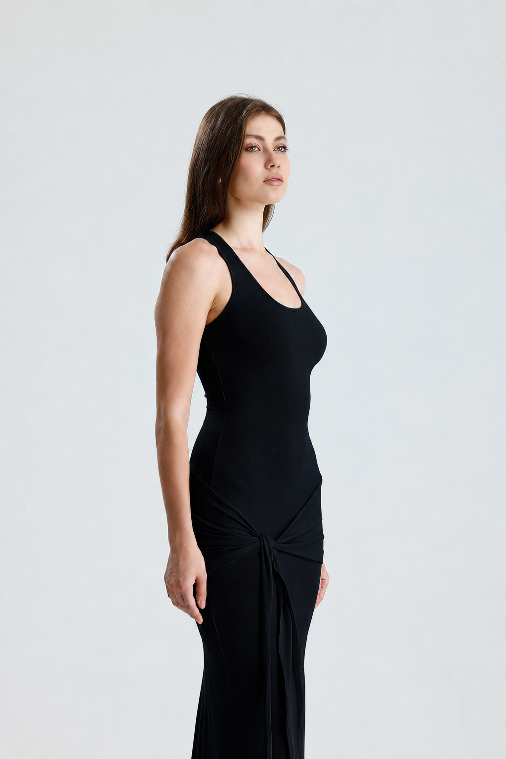 Emilia Siyah Maxi Elbise