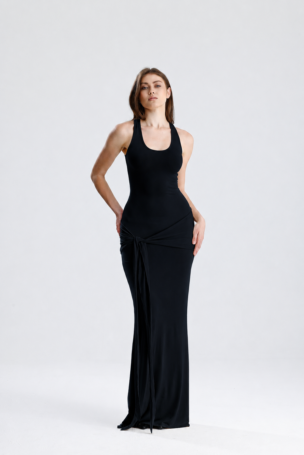 Emilia Siyah Maxi Elbise