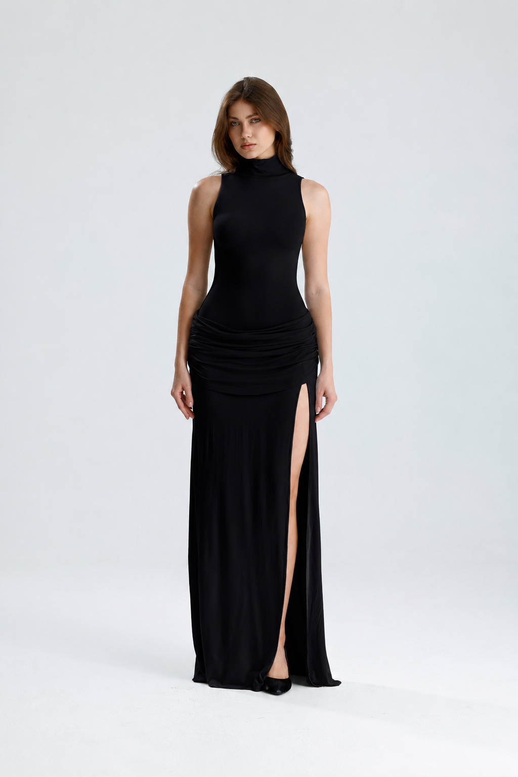 Serena Siyah Maxi Elbise
