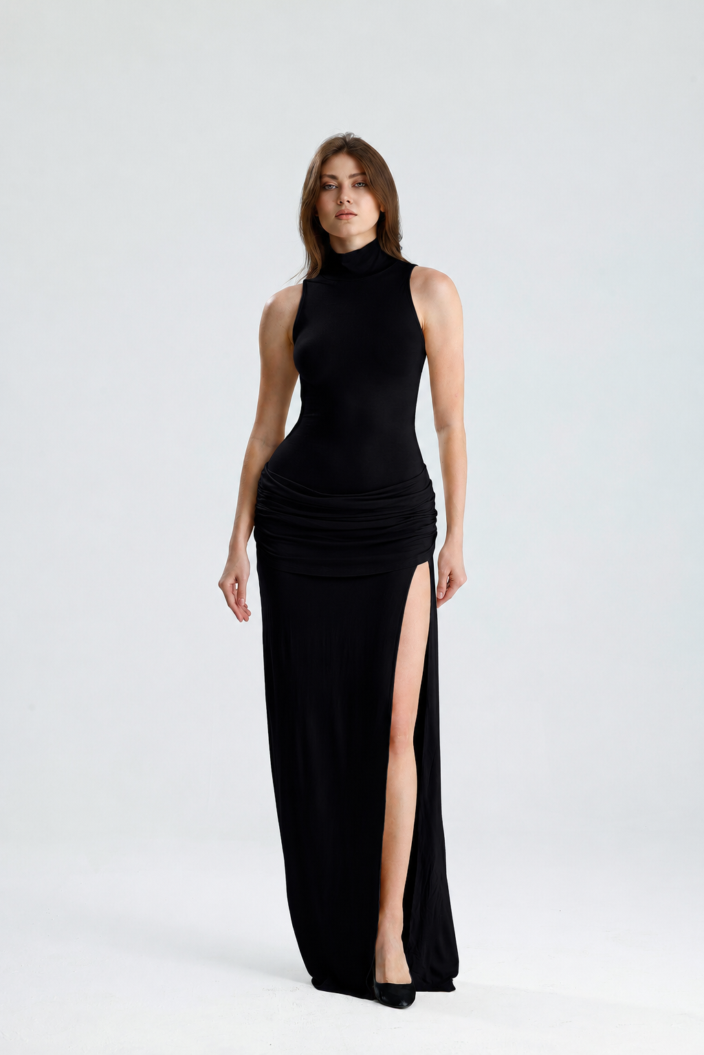 Serena Siyah Maxi Elbise