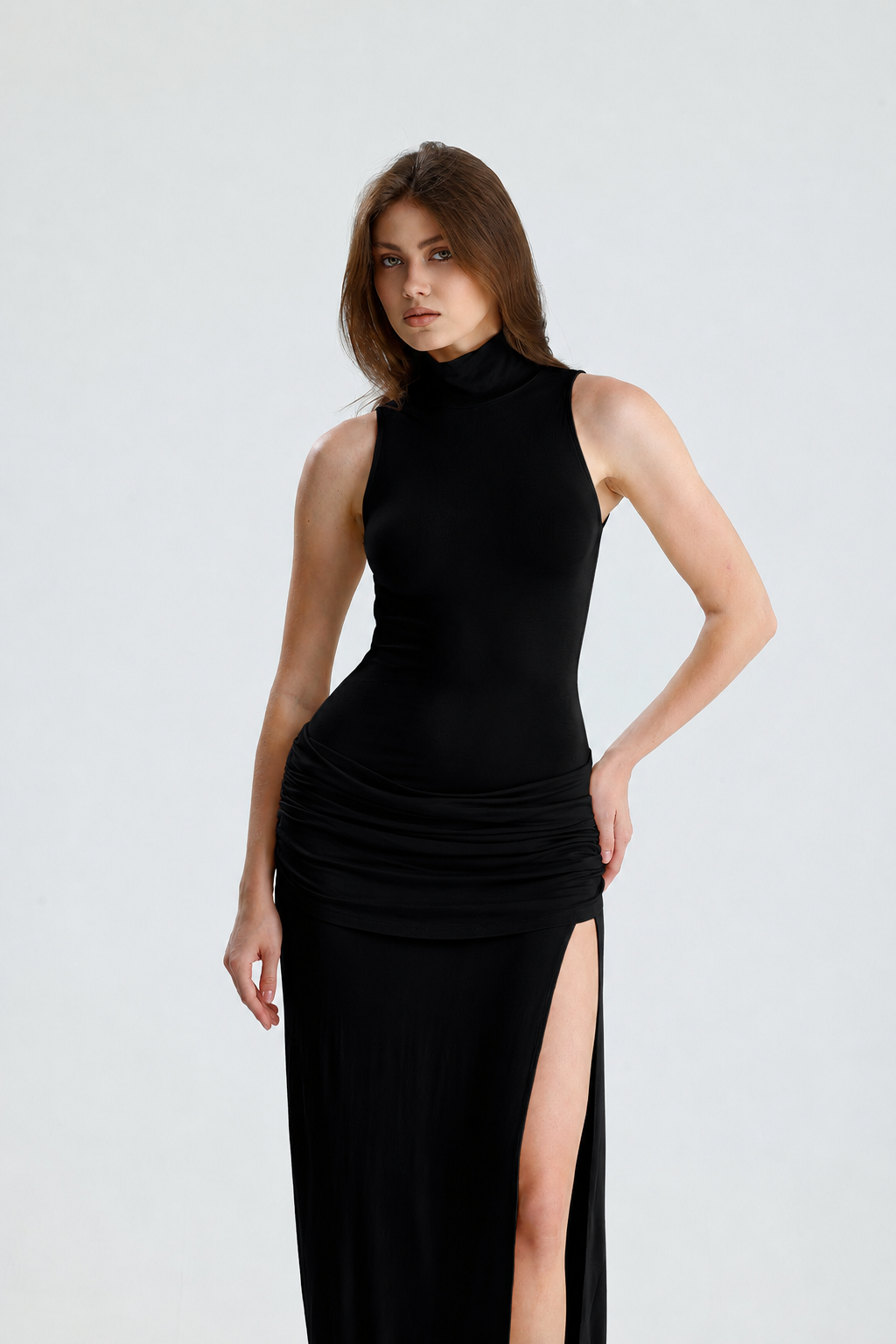 Serena Siyah Maxi Elbise