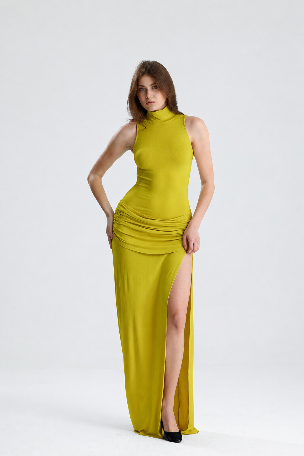 Serena Yeşil Maxi Elbise