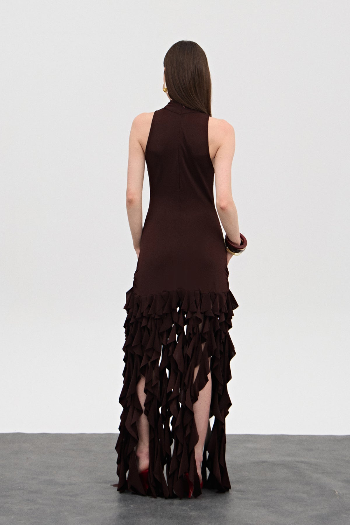 Kyle Kahverengi Mini Elbise