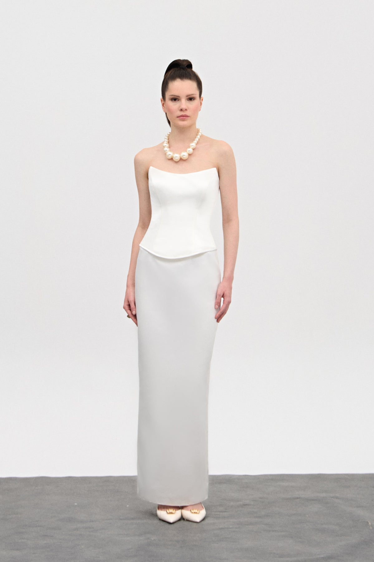 Pearl White Corset Top