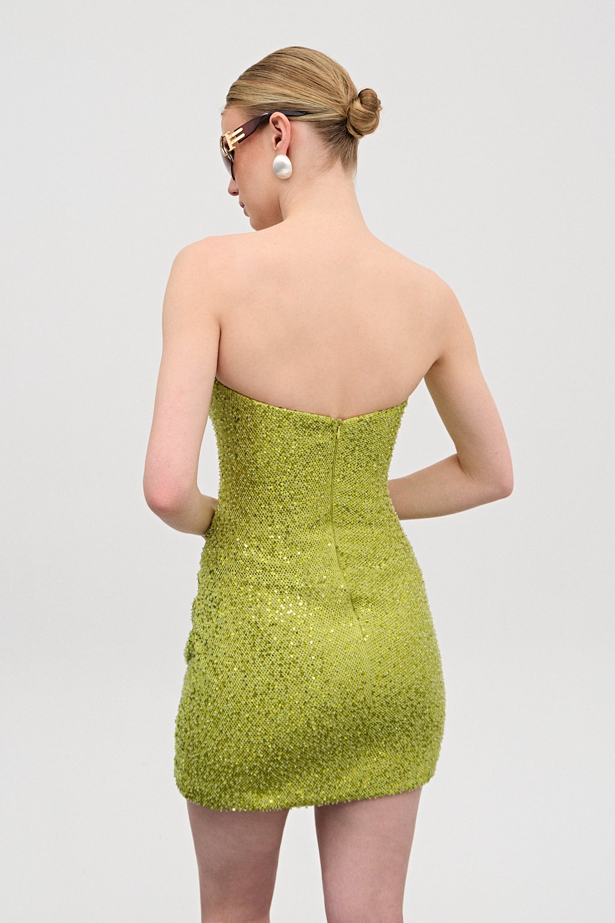 Corrie Pistacchio Mini Elbise