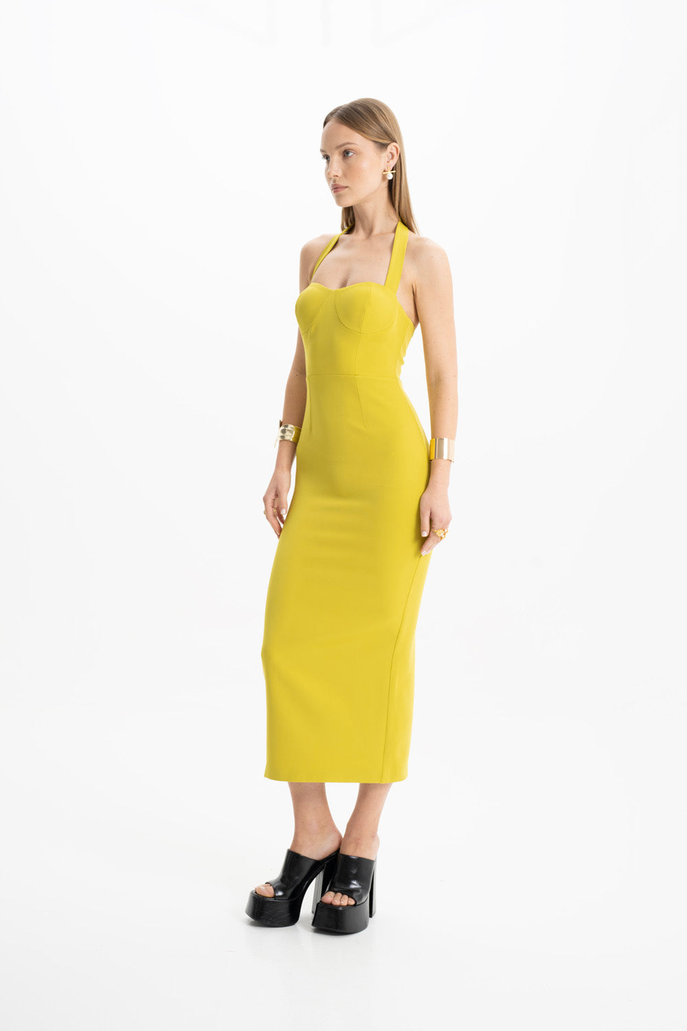 Zoa Yeşil Midi Elbise