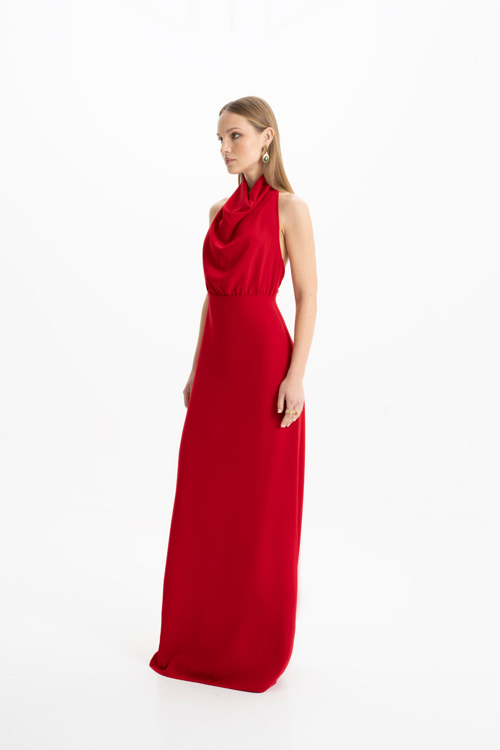 Kate Crepe Red Maxi Dress