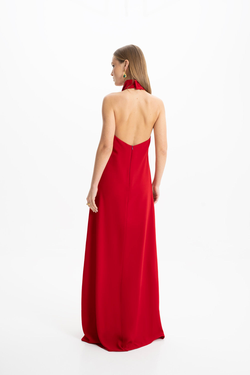 Kate Crepe Red Maxi Dress