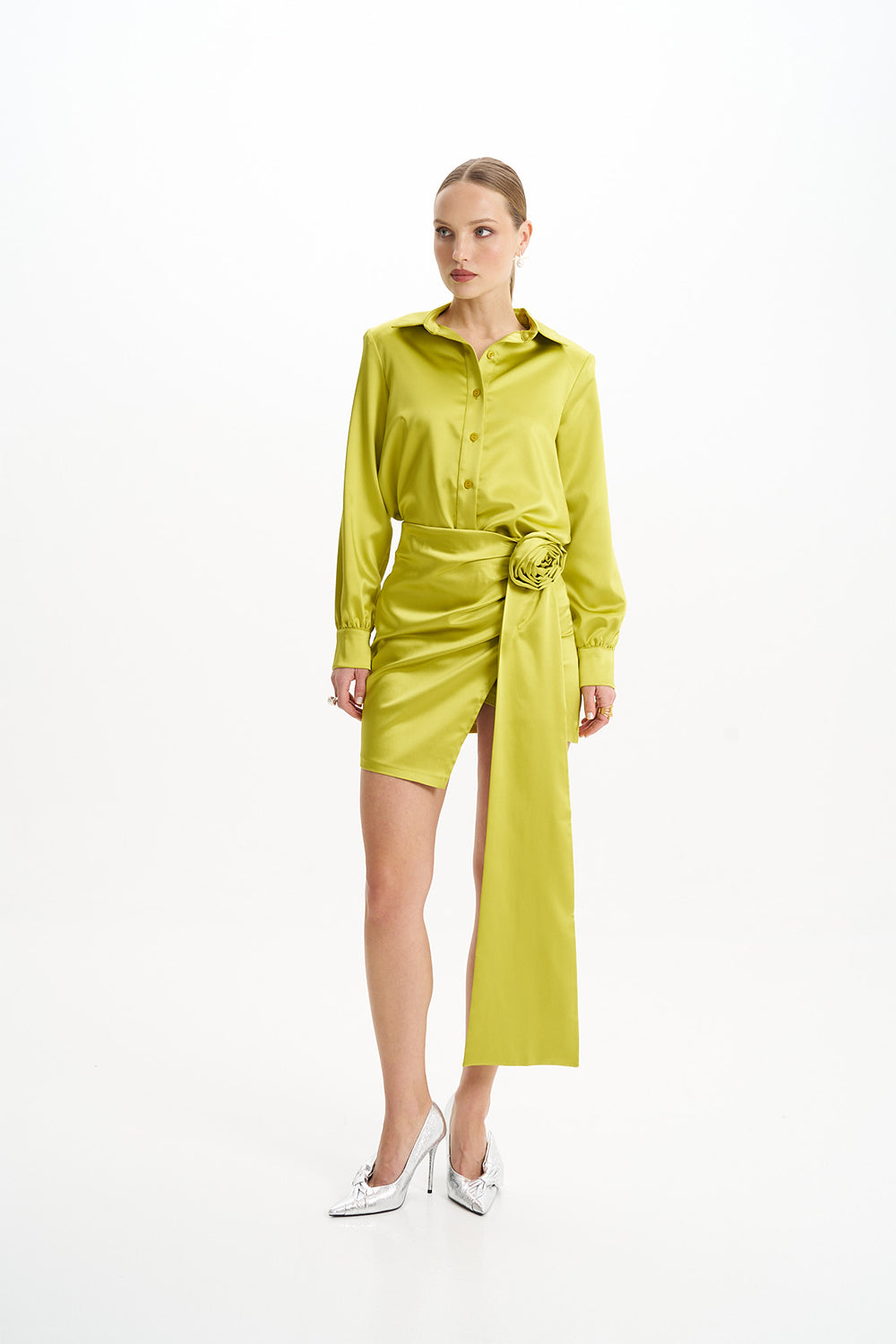 Maia Green Flower Skirt