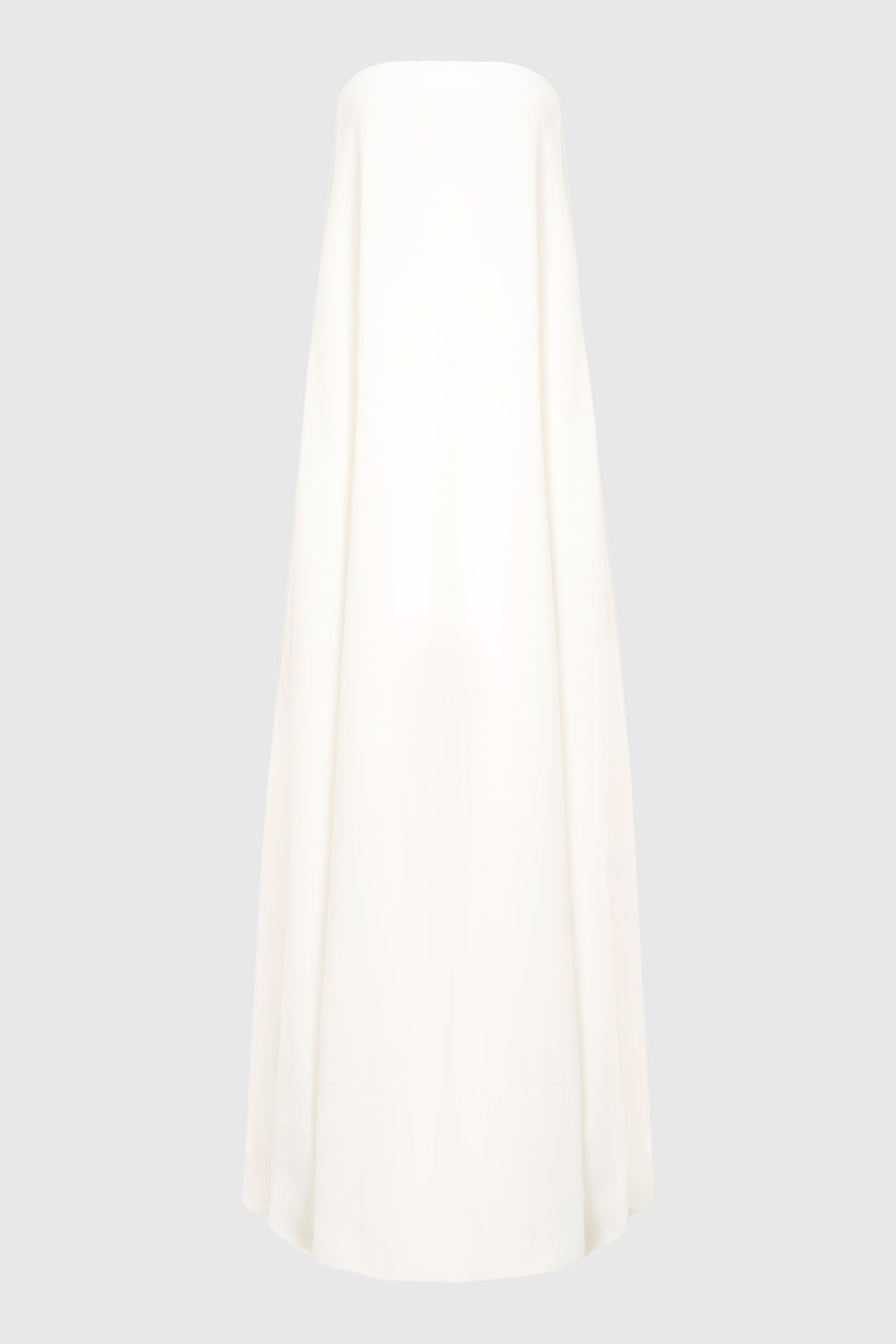 Amy Beyaz Straplez Maxi Elbise