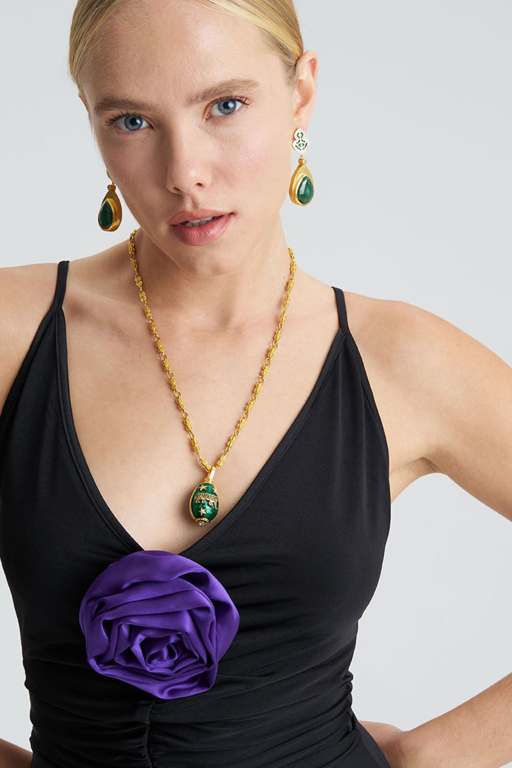 Panther Green Gold Necklace