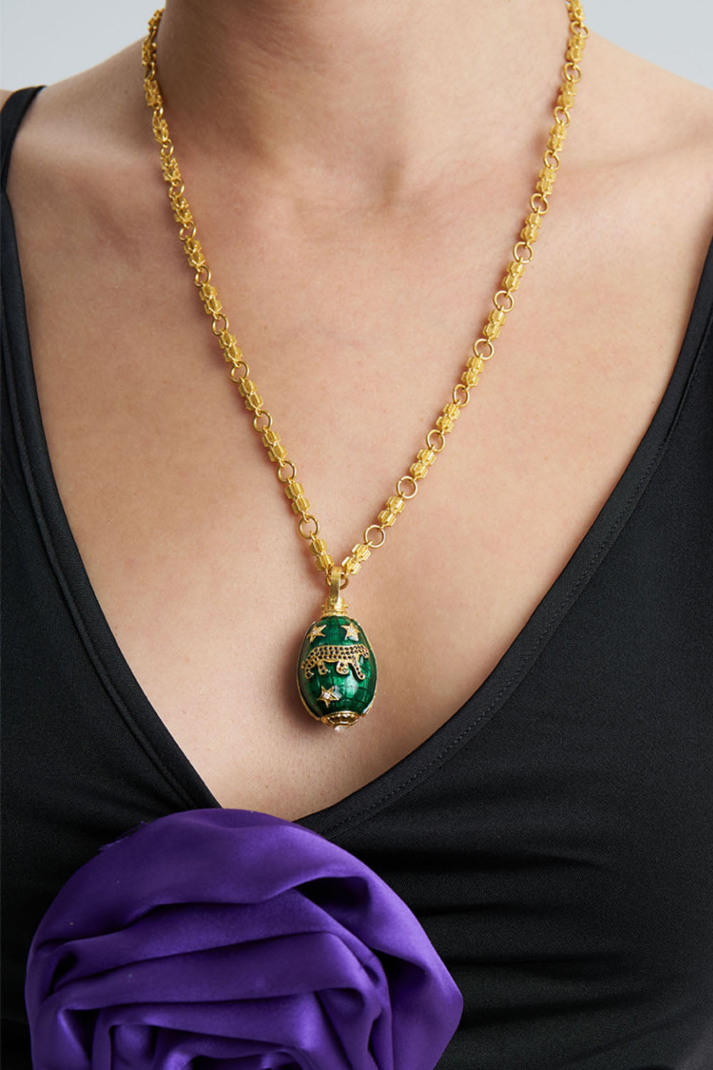 Panther Green Gold Necklace