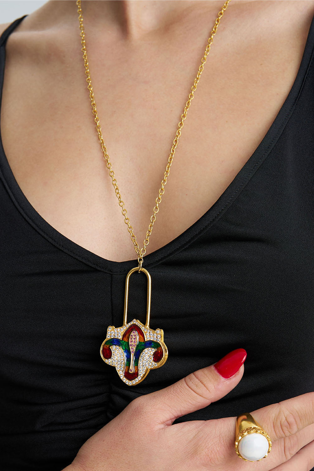 Multi Color Key Necklace