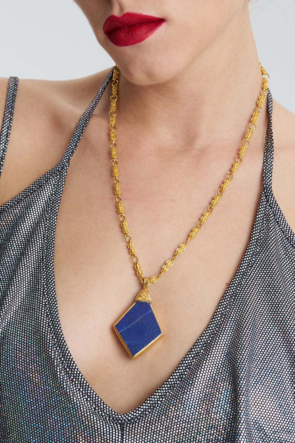 Lapis Gold Necklace