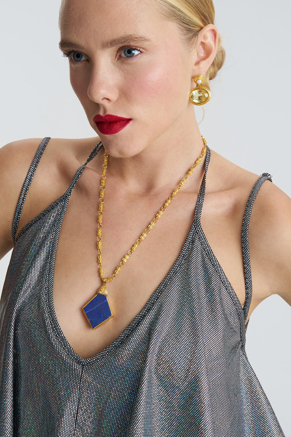 Lapis Gold Necklace