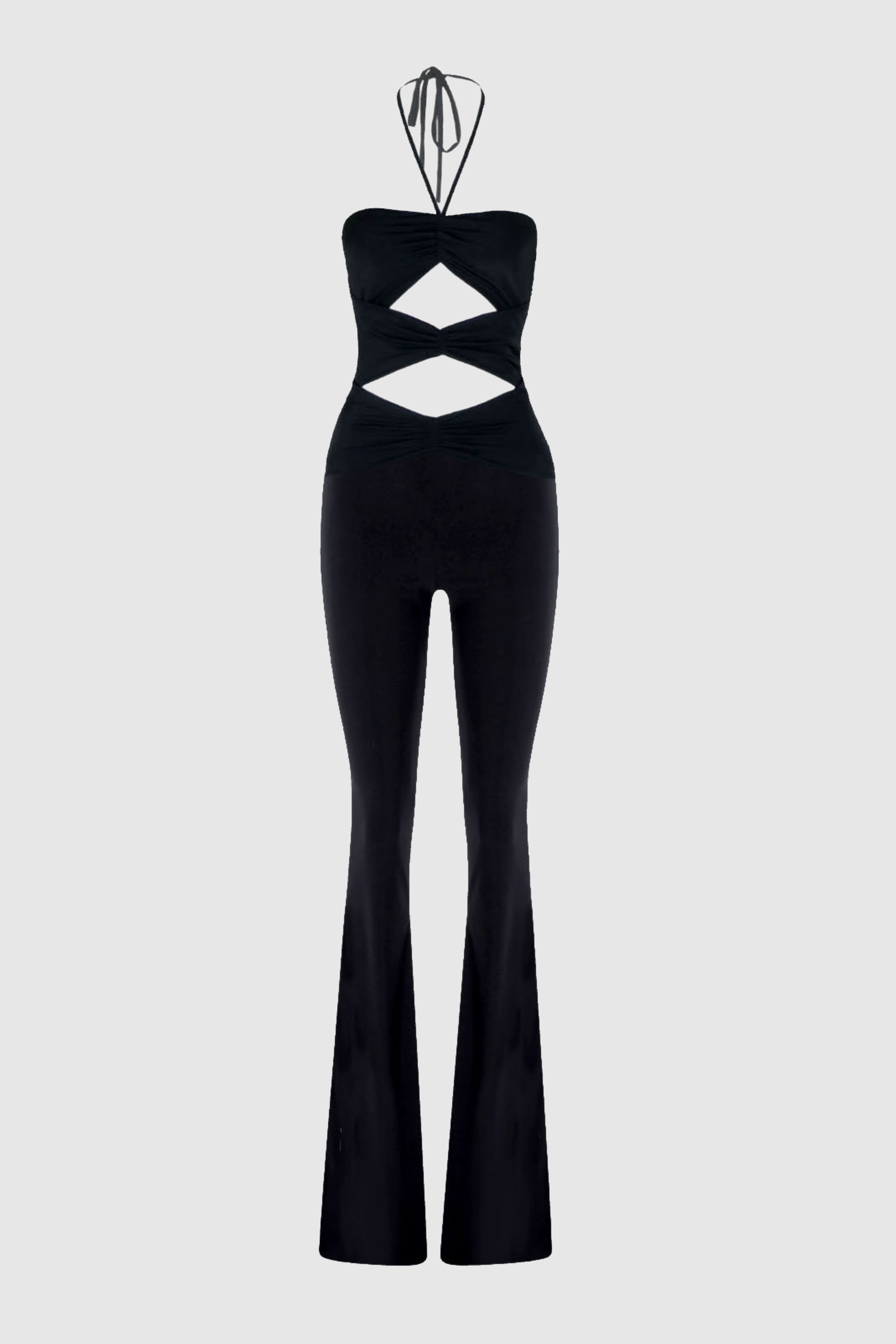 Stella Cutout Black Jumpsuit