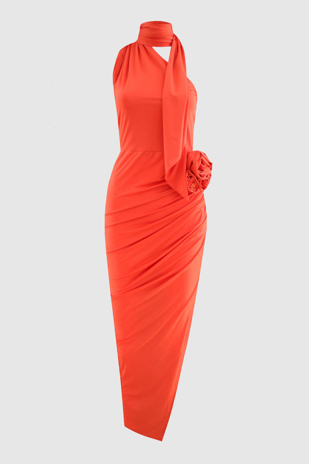 Sienna Orange Flower Midi Dress