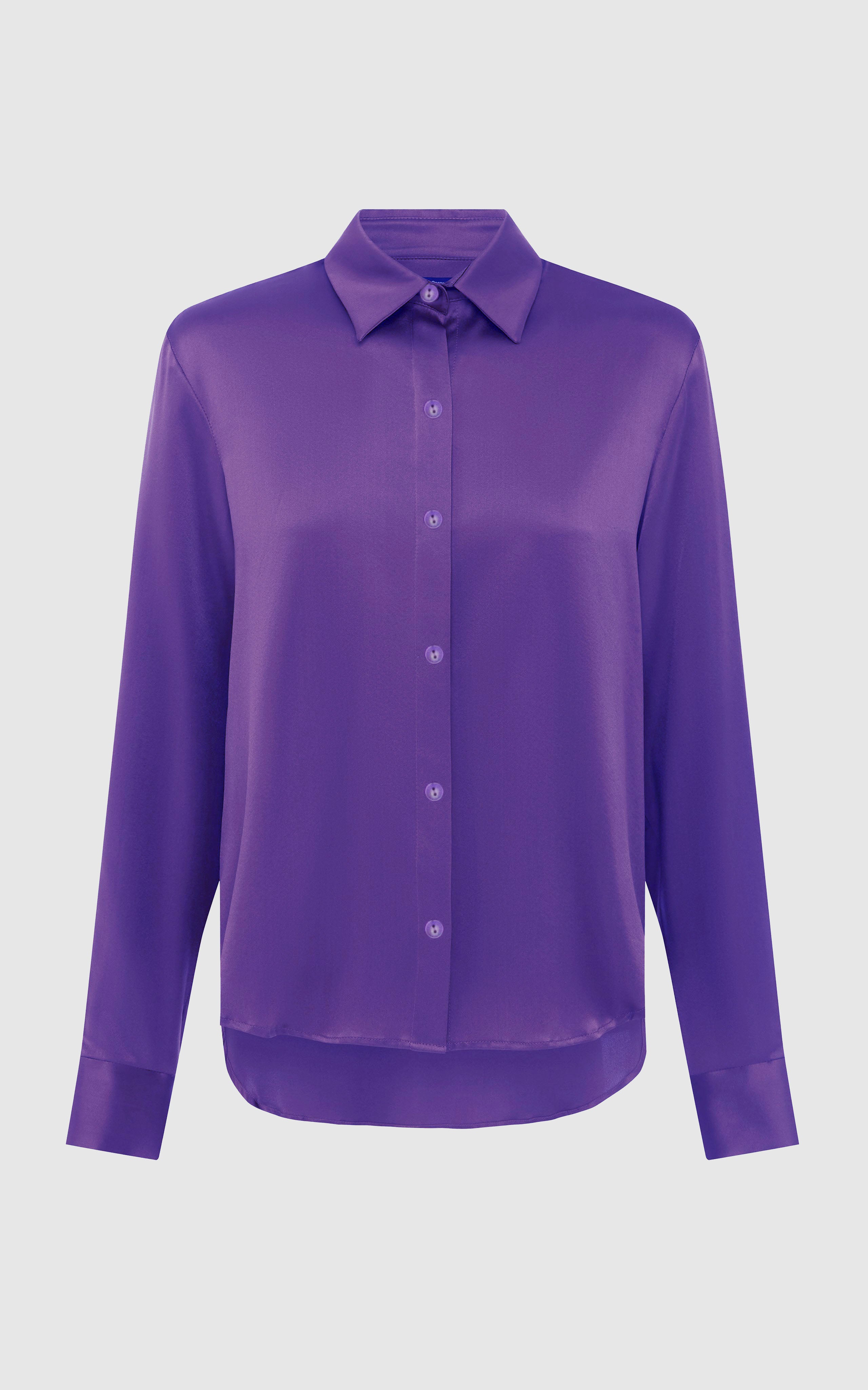 Ella Purple Satin Shirt