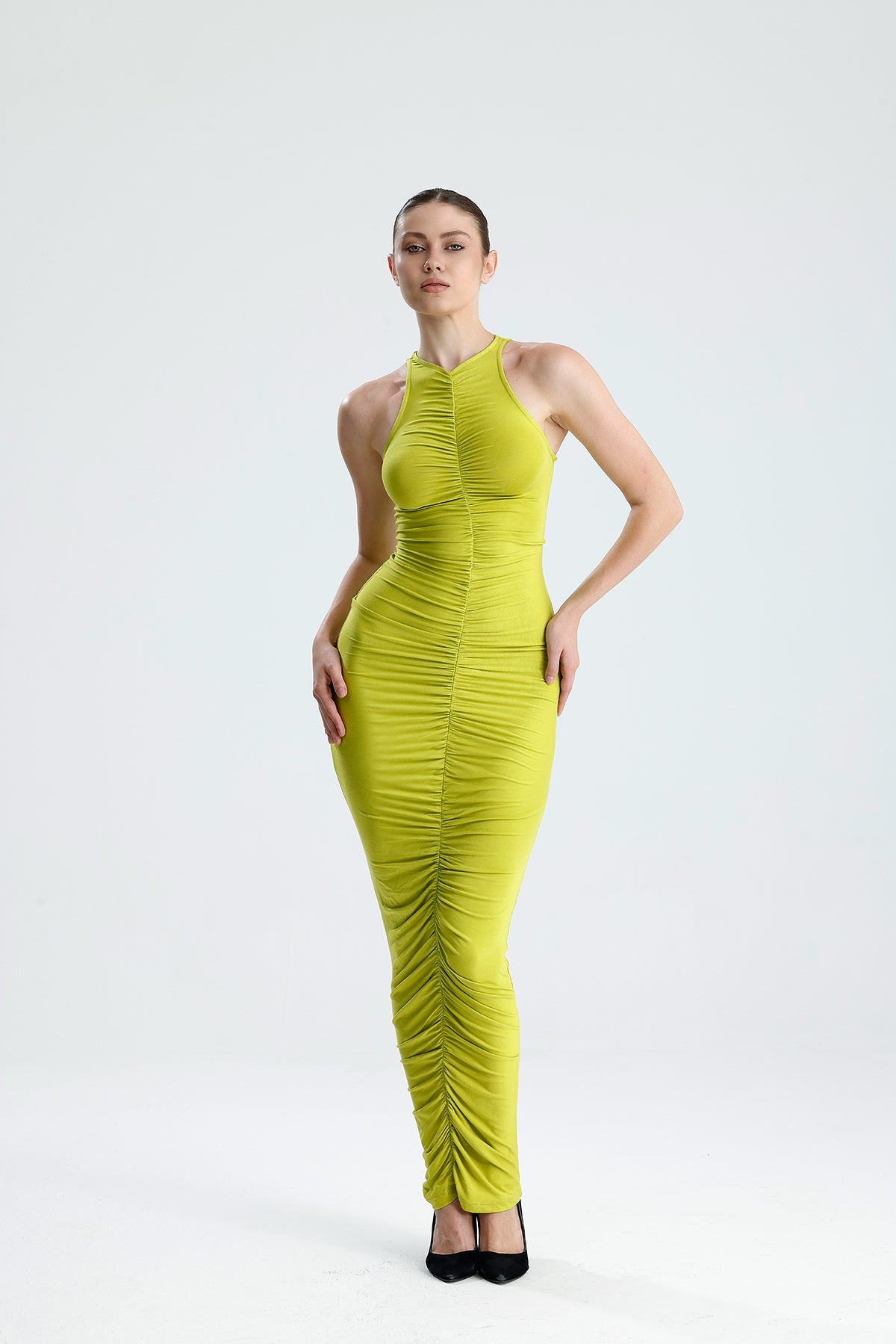 Alessia Yeşil Maxi Elbise