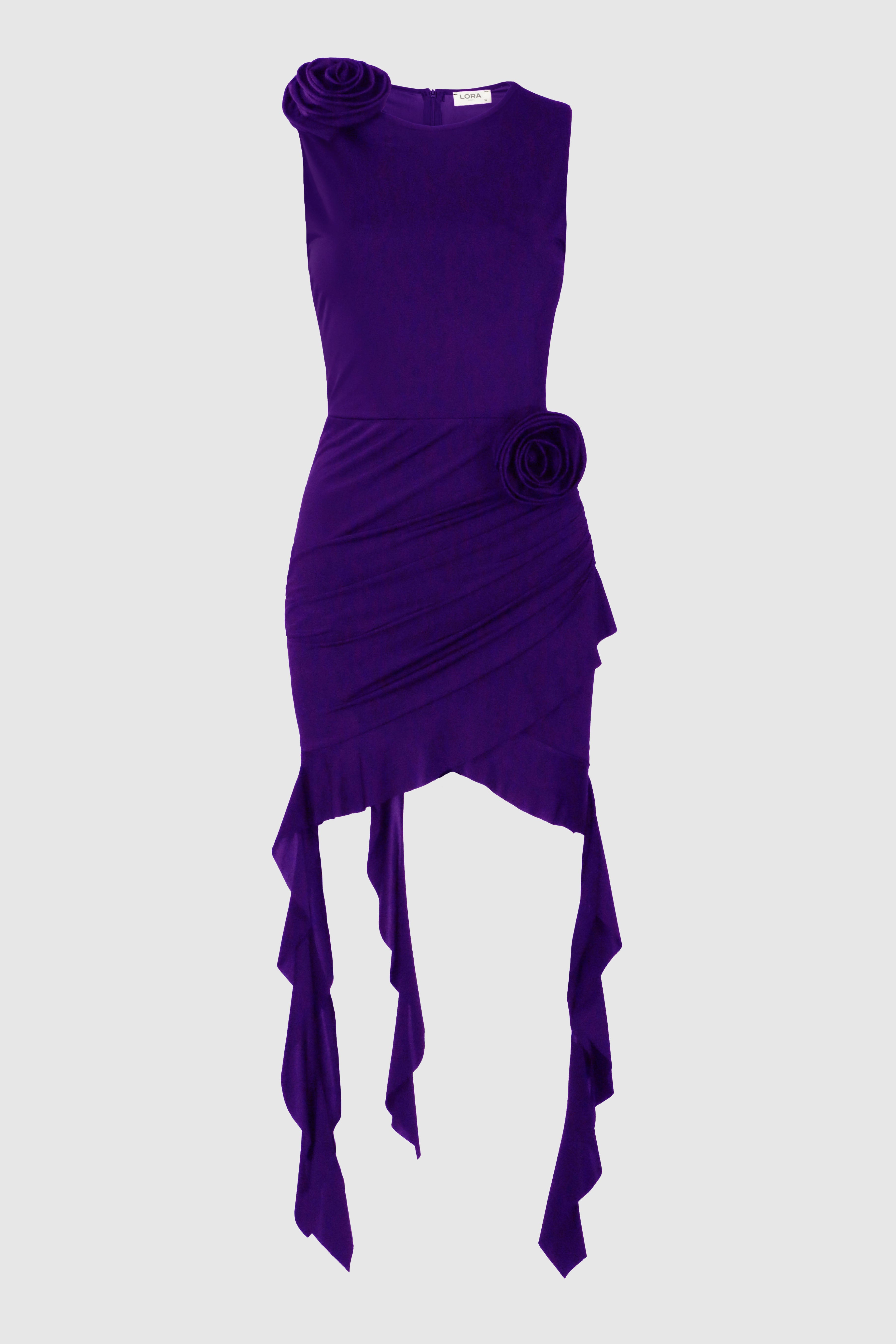Shelley Purple Ruffled Flower Dress