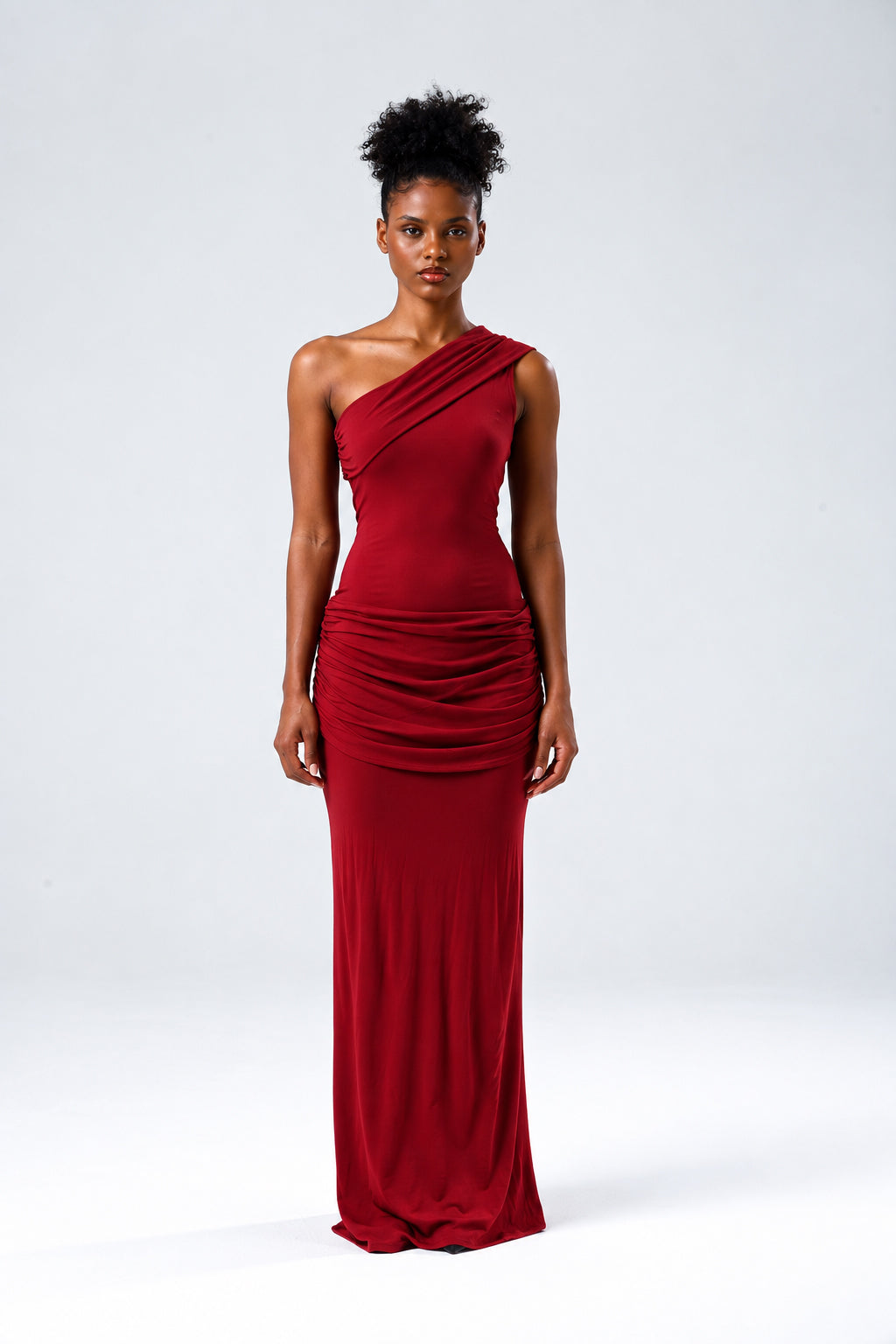 Selene Bordo Maxi Elbise
