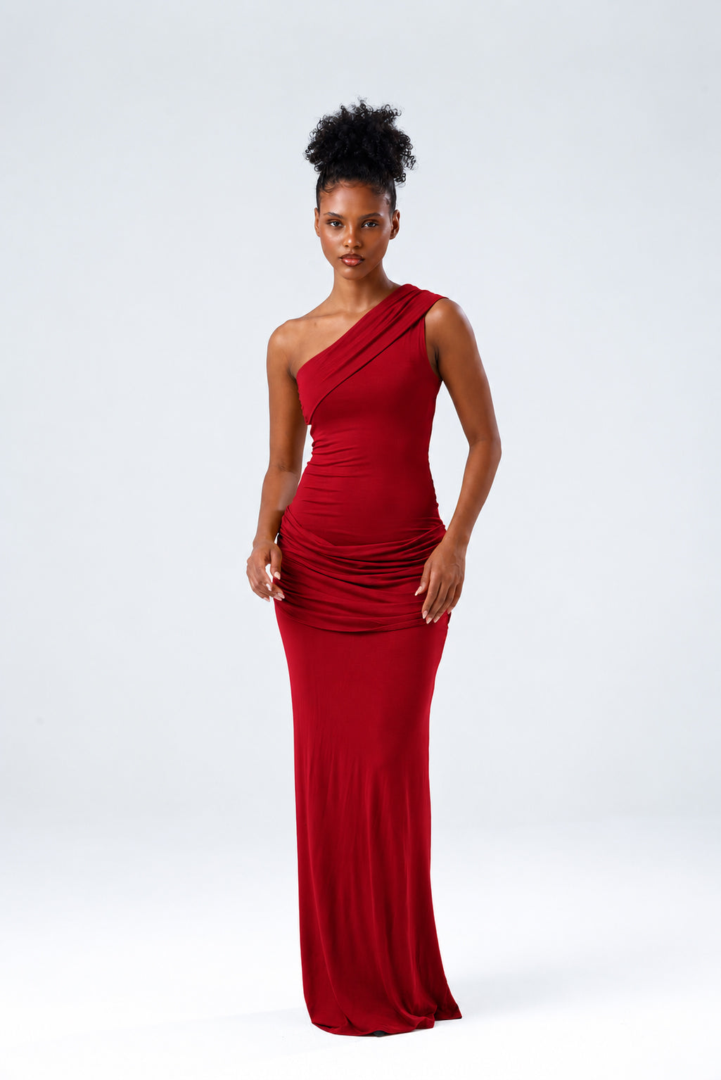 Selene Bordo Maxi Elbise
