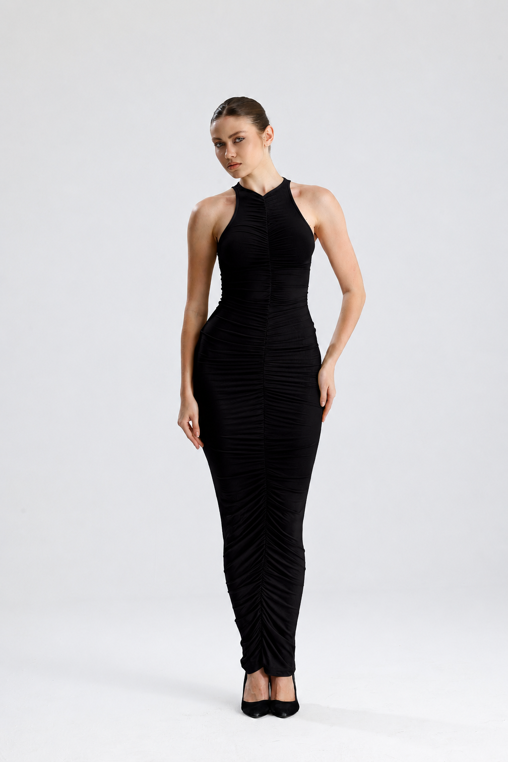 Alessia Siyah Maxi Elbise