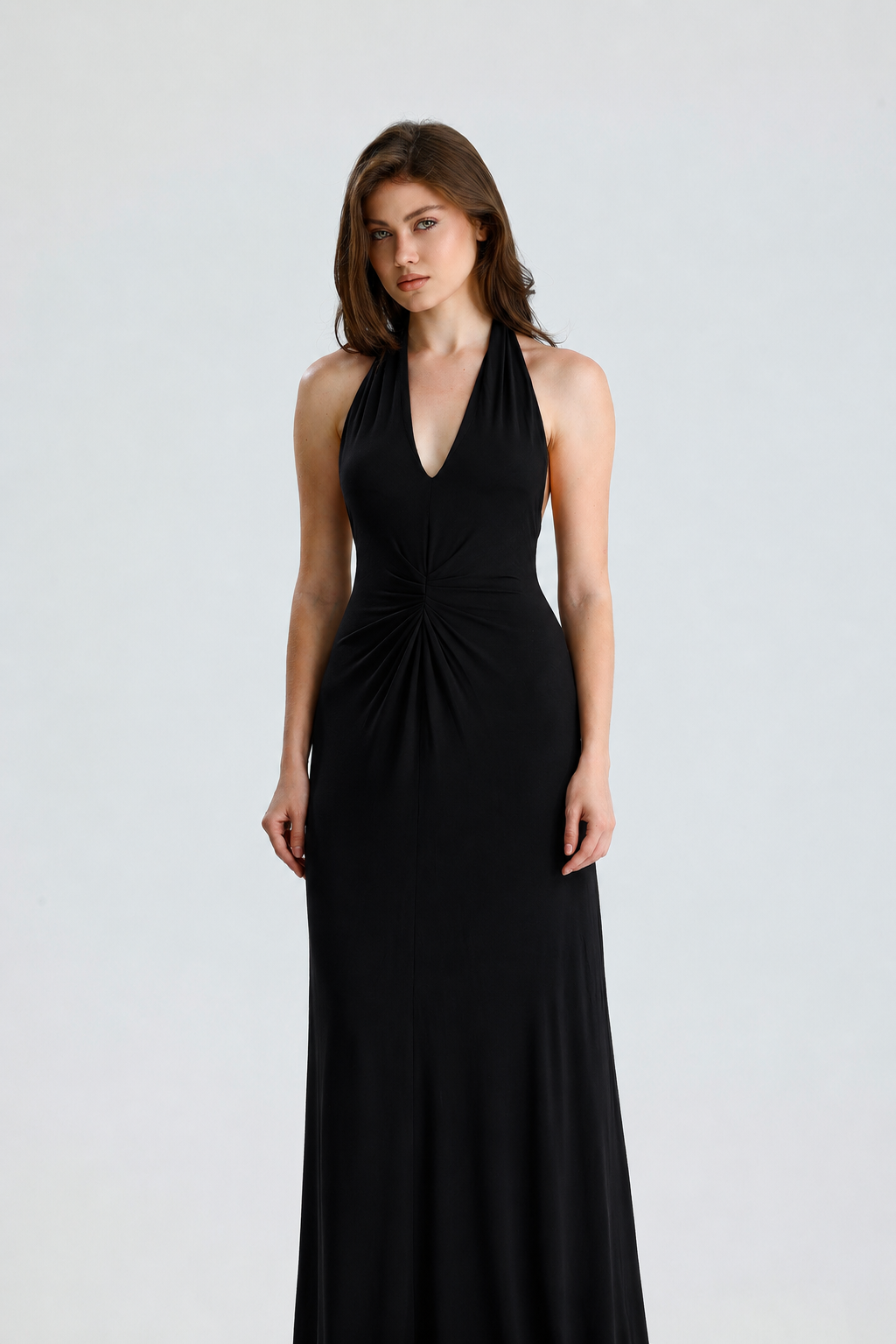 Valentina Siyah Maxi Elbise