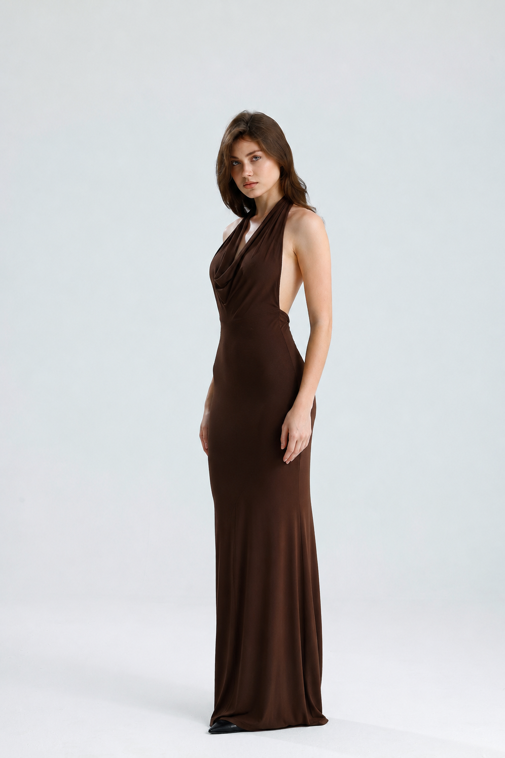 Arabella Kahverengi Maxi Elbise
