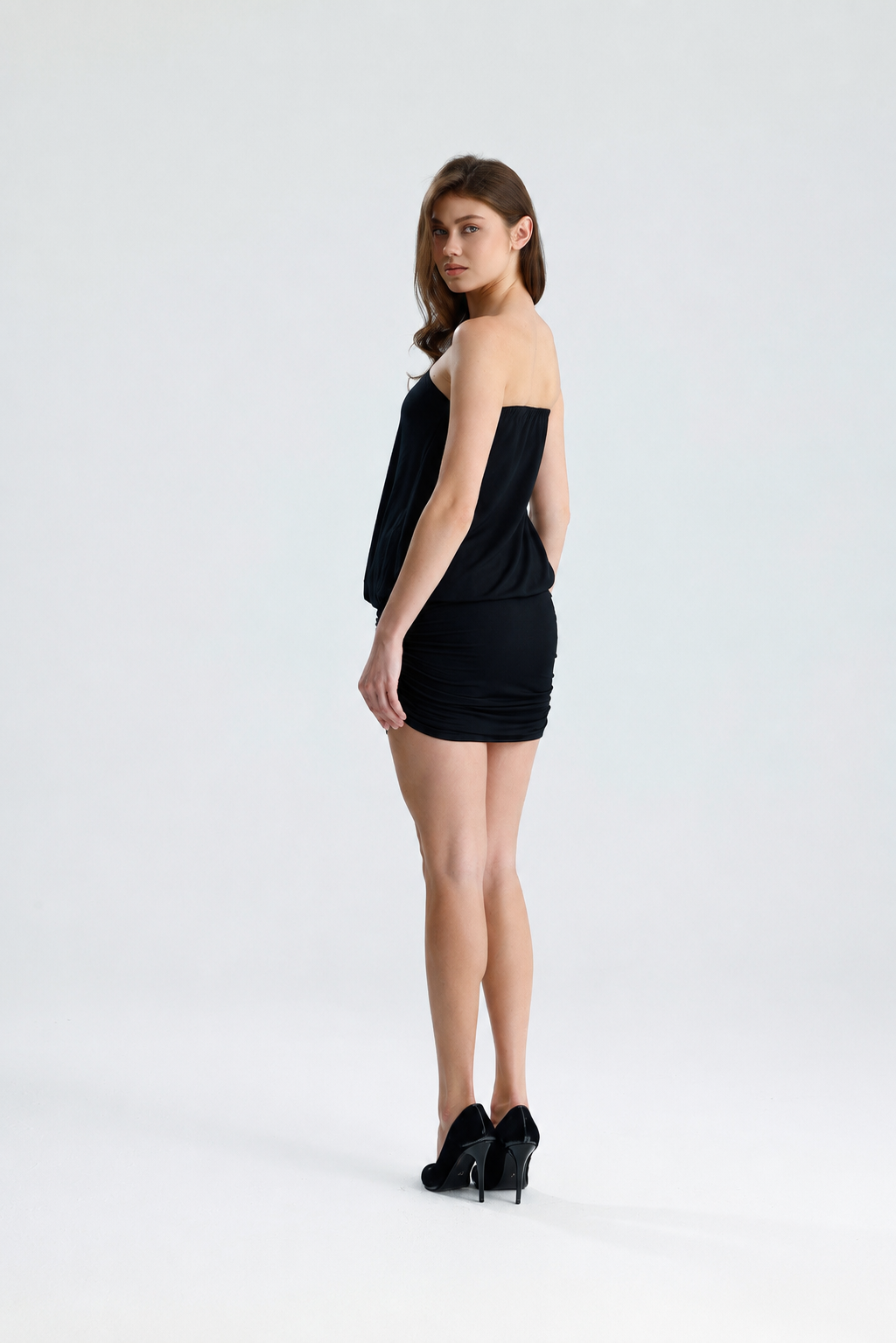 Celeste Siyah Mini Elbise