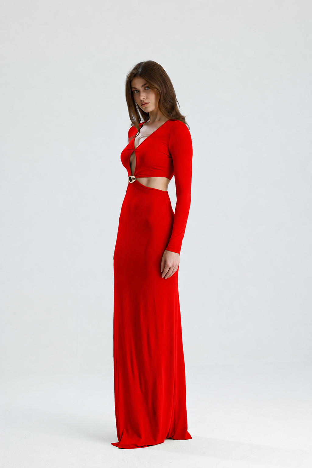 Victoria Kırmızı Maxi Elbise