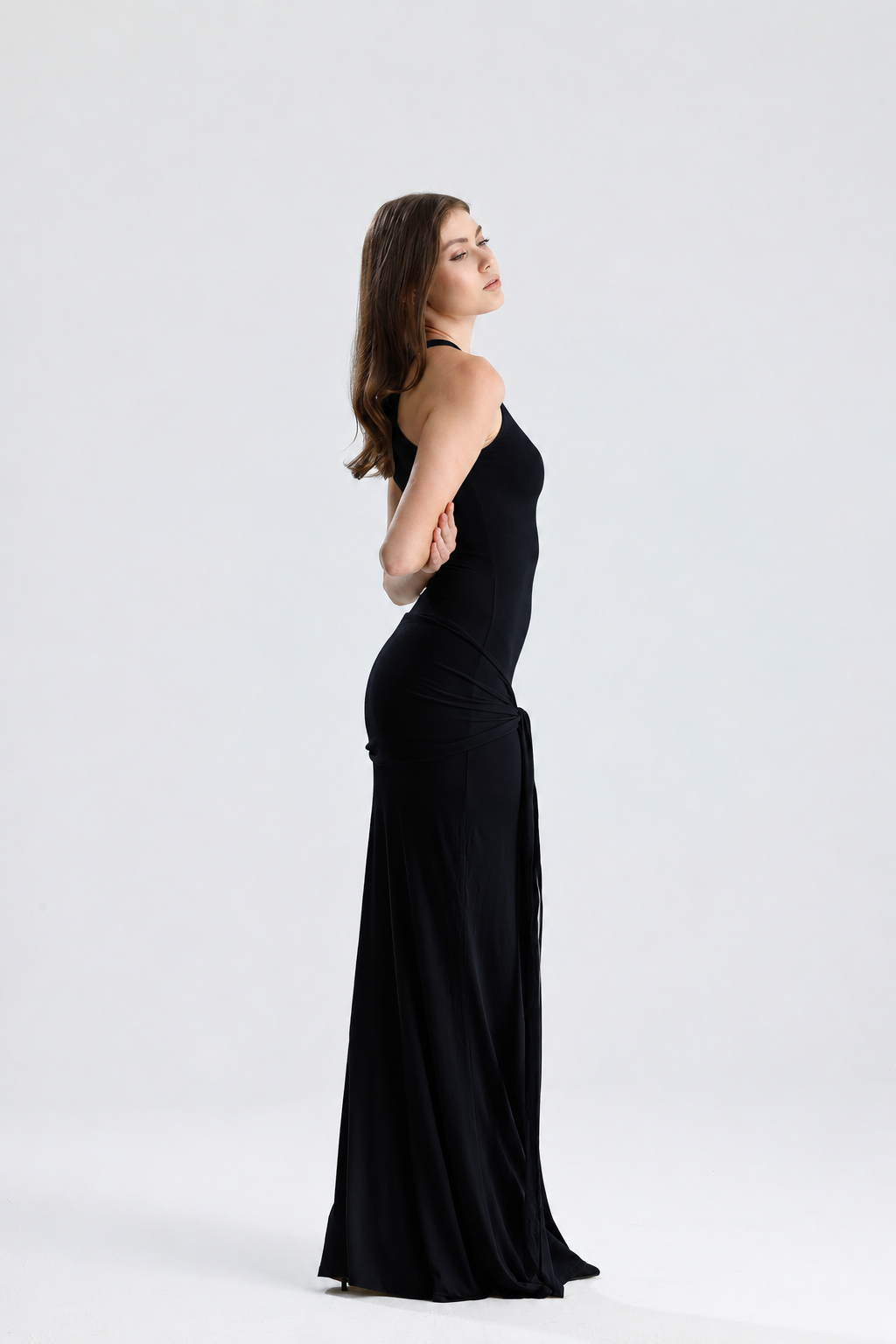 Emilia Siyah Maxi Elbise