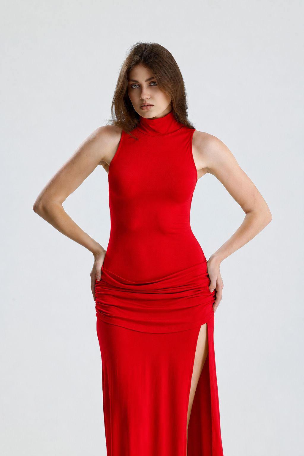 Serena Kırmızı Maxi Elbise