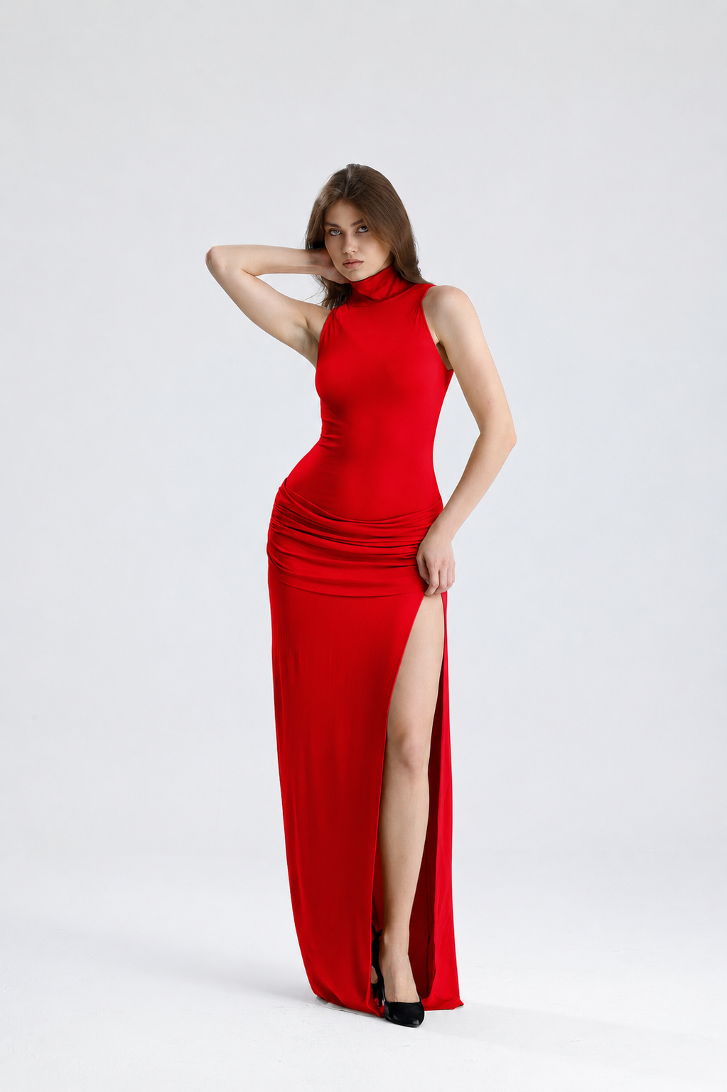 Serena Kırmızı Maxi Elbise