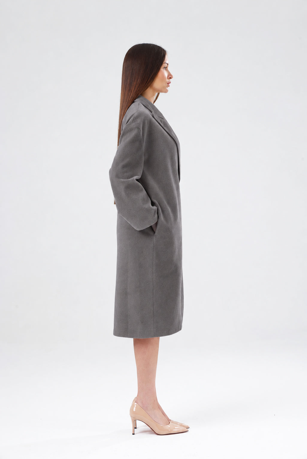 Camille Gri Oversize Palto