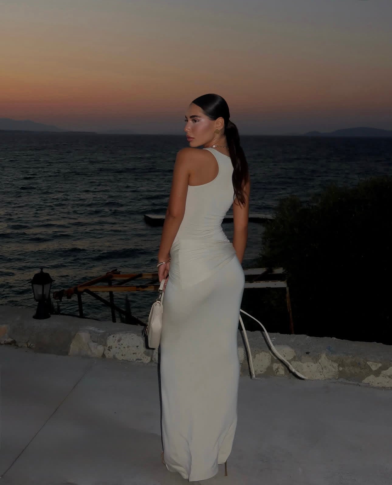 Emilia Taş Rengi Maxi Elbise