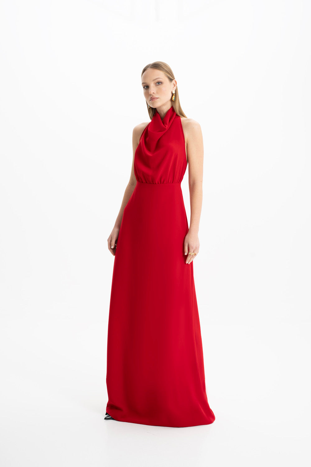 Kate Crepe Red Maxi Dress