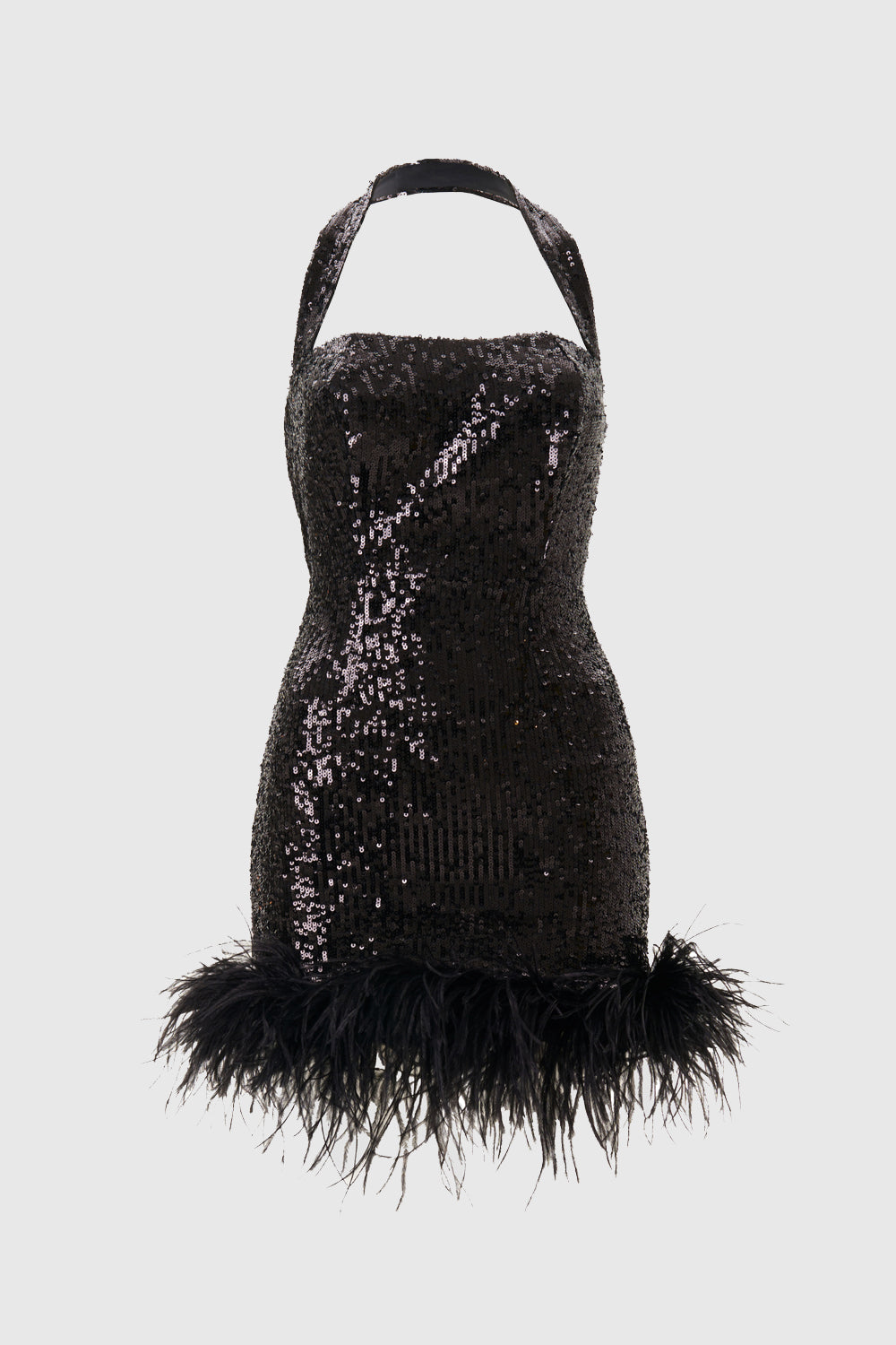 Elia Black Sequined Mini Dress