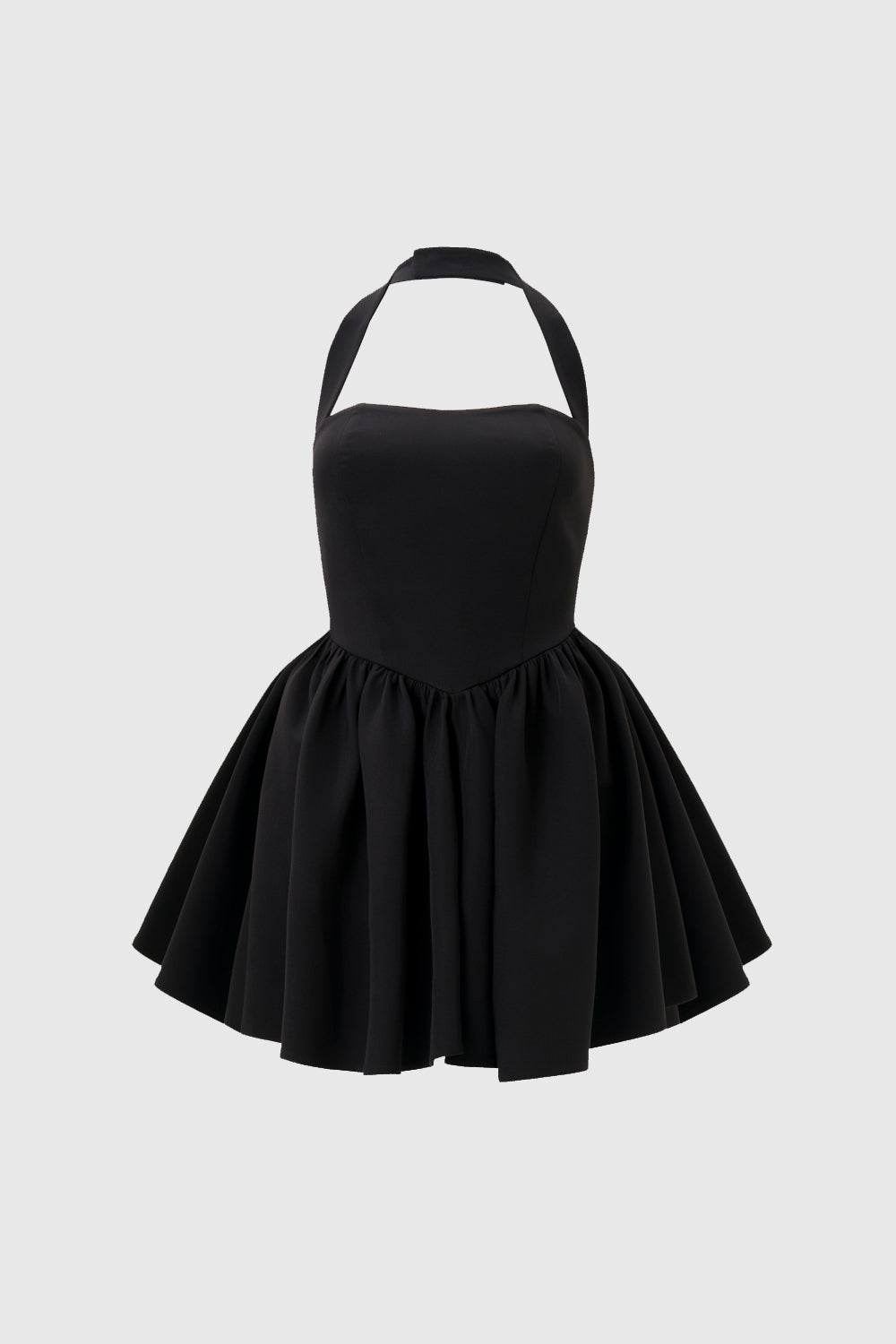 Sara Siyah Mini Volanlı Elbise