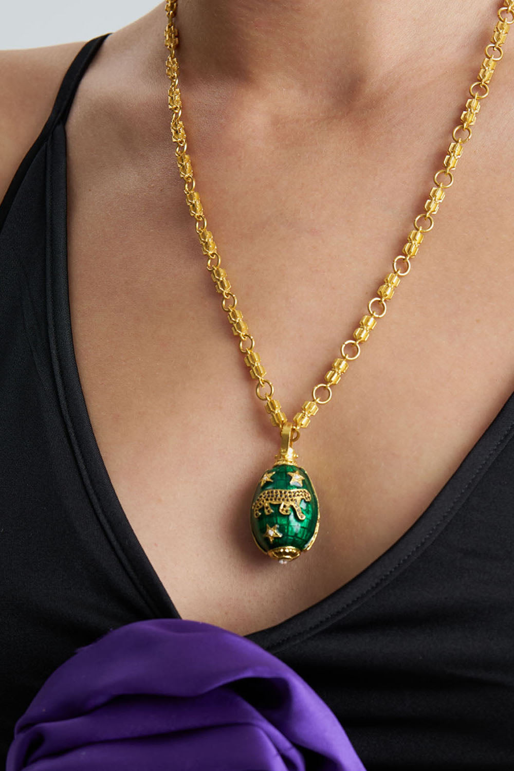 Panther Green Gold Necklace