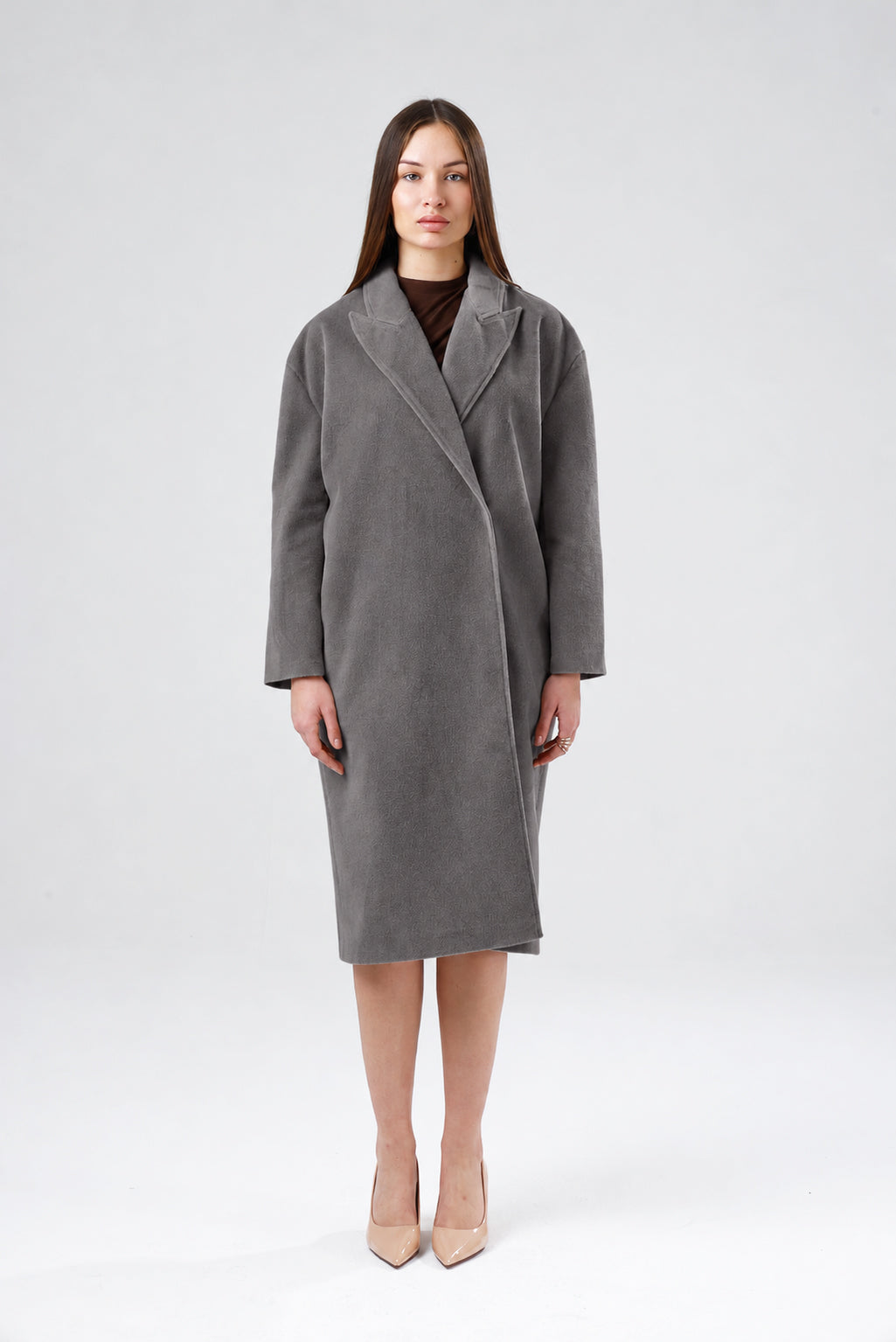 Camille Gri Oversize Palto